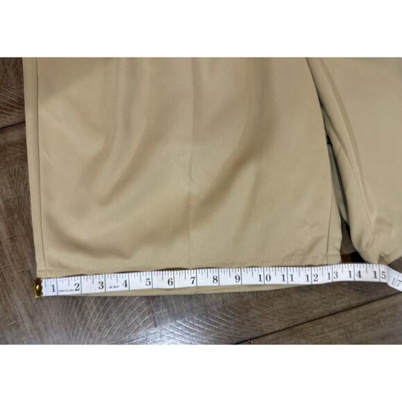 NWT Perry Ellis Portfolio 9” Shorts Mens Size 36 Pleated Front Beige Khaki NEW - Picture 7 of 12